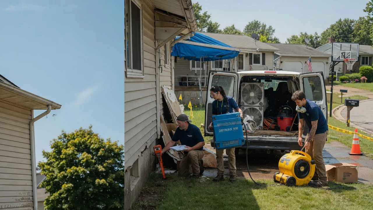 Ceiling Leak Cleanup in Commiskey, IN near me